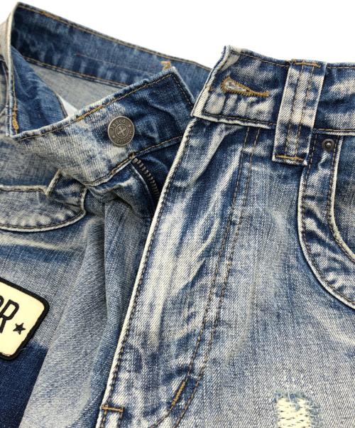 Jaded London（ジェイデッドロンドン）jaded london (ジェイデッドロンドン) クラッシュパッチデニムパンツ ブルー サイズ:30の古着・服飾アイテム