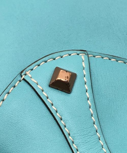 GUCCI（グッチ）GUCCI (グッチ) ニュージャッキーレザーGGキャンバスハンドバッグ ブルー サイズ:下記参照の古着・服飾アイテム