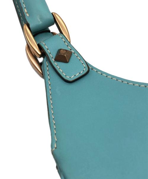 GUCCI（グッチ）GUCCI (グッチ) ニュージャッキーレザーGGキャンバスハンドバッグ ブルー サイズ:下記参照の古着・服飾アイテム