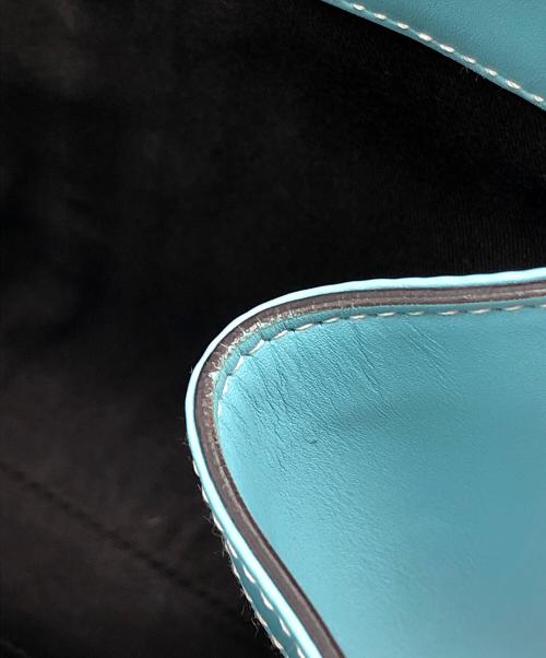 GUCCI（グッチ）GUCCI (グッチ) ニュージャッキーレザーGGキャンバスハンドバッグ ブルー サイズ:下記参照の古着・服飾アイテム