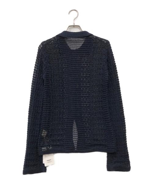 anuke（アンヌーク）anuke (アンヌーク) Mix Knit Shirts ネイビー サイズ:F 未使用品の古着・服飾アイテム