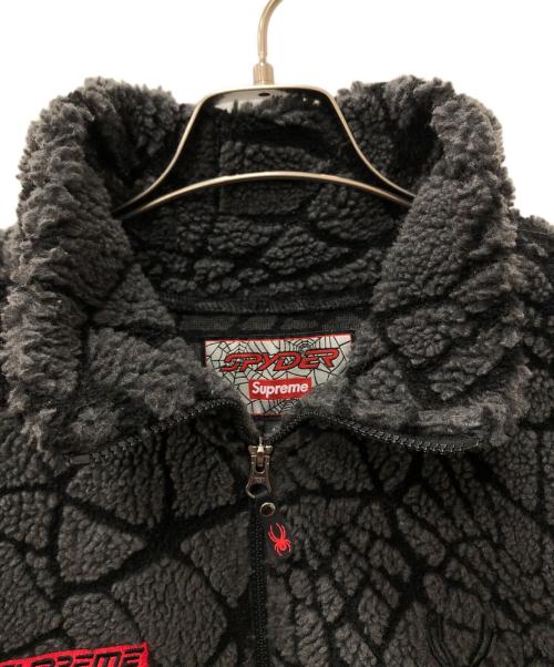 SUPREME（シュプリーム）Supreme (シュプリーム) SPYDER (スパイダー) Web Polar Fleece Jacket グレー サイズ:XLの古着・服飾アイテム