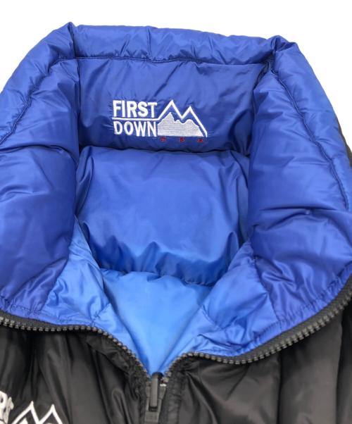 FIRST DOWN（ファーストダウン）FIRST DOWN (ファーストダウン) リバーシブルダウンジャケット ブルー サイズ:Mの古着・服飾アイテム