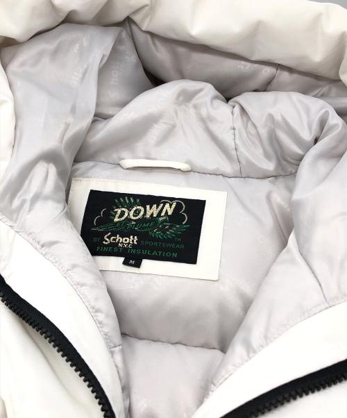 Schott（ショット）Schott (ショット) フードダウンジャケット ホワイト サイズ:Mの古着・服飾アイテム