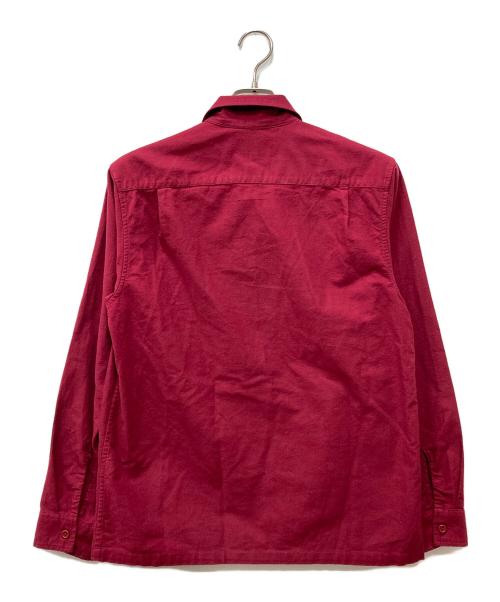 SUPREME（シュプリーム）Supreme (シュプリーム) solid flannel zip up shirt(ソリッド　フランネル　ジップ　アップ　シャツ) レッド サイズ:Sの古着・服飾アイテム