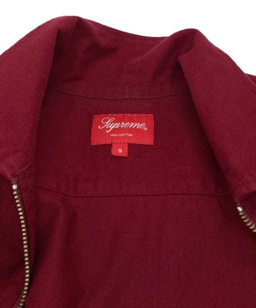 SUPREME（シュプリーム）Supreme (シュプリーム) solid flannel zip up shirt(ソリッド　フランネル　ジップ　アップ　シャツ) レッド サイズ:Sの古着・服飾アイテム
