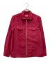 Supreme（シュプリーム）の古着「solid flannel zip up shirt(ソリッド　フランネル　ジップ　アップ　シャツ)」｜レッド
