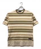 COMME des GARCONS HOMMEコムデギャルソン オム）の古着「マルチボーダーTシャツ」｜ベージュ
