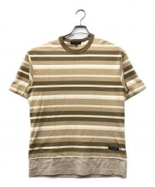 COMME des GARCONS HOMME（コムデギャルソン オム）の古着「マルチボーダーTシャツ」｜ベージュ