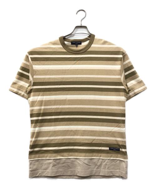 COMME des GARCONS HOMME（コムデギャルソン オム）COMME des GARCONS HOMME (コムデギャルソン オム) マルチボーダーTシャツ ベージュ サイズ:Sの古着・服飾アイテム