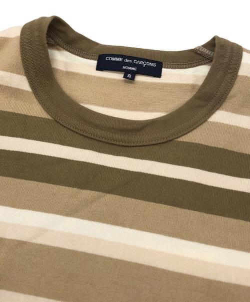 COMME des GARCONS HOMME（コムデギャルソン オム）COMME des GARCONS HOMME (コムデギャルソン オム) マルチボーダーTシャツ ベージュ サイズ:Sの古着・服飾アイテム