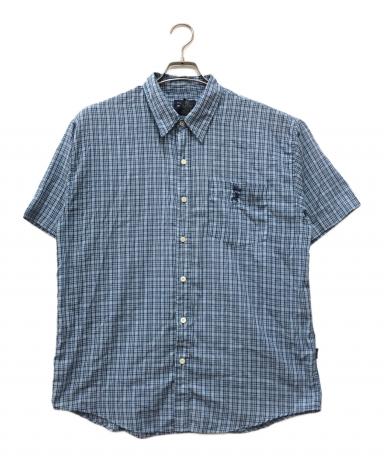 中古・古着通販】stussy (ステューシー) 半袖チェックシャツ ネイビー