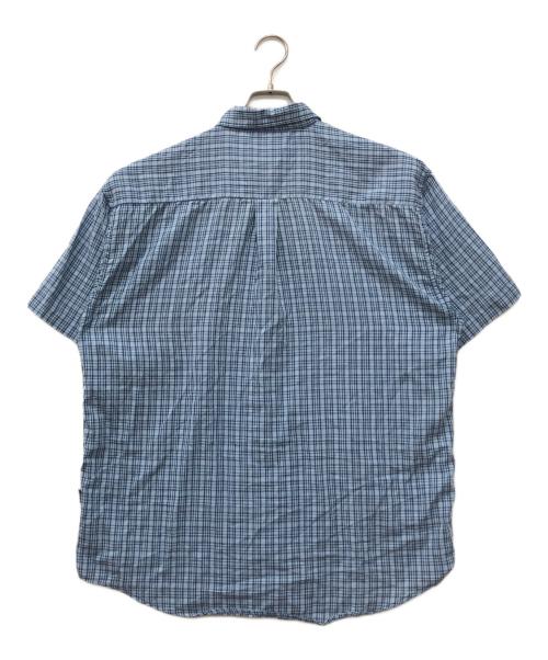 stussy（ステューシー）stussy (ステューシー) 半袖チェックシャツ ネイビー サイズ:Lの古着・服飾アイテム