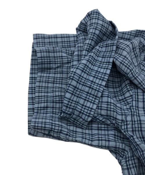 stussy（ステューシー）stussy (ステューシー) 半袖チェックシャツ ネイビー サイズ:Lの古着・服飾アイテム