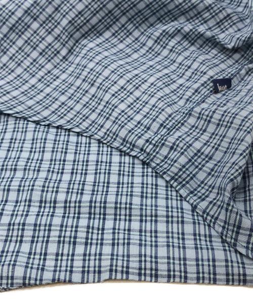 stussy（ステューシー）stussy (ステューシー) 半袖チェックシャツ ネイビー サイズ:Lの古着・服飾アイテム