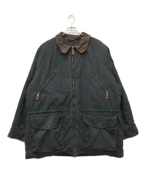 Timberland（ティンバーランド）Timberland (ティンバーランド) 襟レザーハンティングジャケット ブラック サイズ:XLの古着・服飾アイテム
