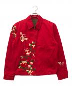 PAUL SMITHポールスミス）の古着「刺繍ブルゾン」｜レッド