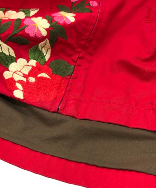 PAUL SMITH（ポールスミス）Paul Smith (ポールスミス) 刺繍ブルゾン レッド サイズ:Lの古着・服飾アイテム