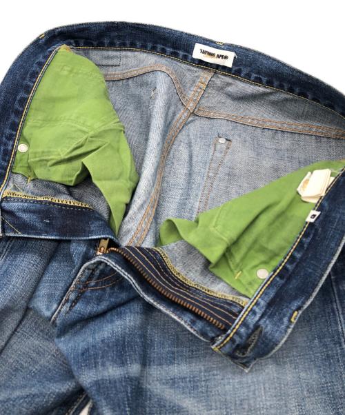 A BATHING APE（ア ベイシング エイプ）A BATHING APE (ア ベイシング エイプ) デニムパンツ インディゴ サイズ:Lの古着・服飾アイテム