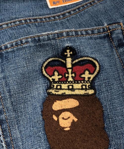 A BATHING APE（ア ベイシング エイプ）A BATHING APE (ア ベイシング エイプ) デニムパンツ インディゴ サイズ:Lの古着・服飾アイテム