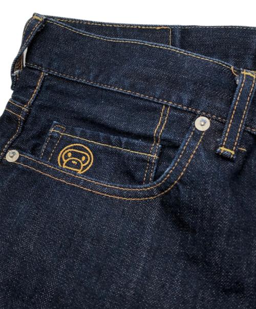 A BATHING APE（ア ベイシング エイプ）A BATHING APE (ア ベイシング エイプ) ハーフデニムパンツ インディゴ サイズ:Lの古着・服飾アイテム