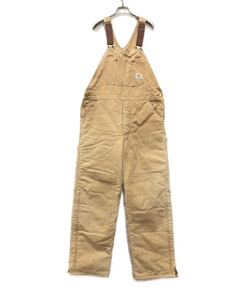 CarHartt（カーハート）CarHartt (カーハート) ダブルニーオーバーオール ベージュ サイズ:下記参照の古着・服飾アイテム