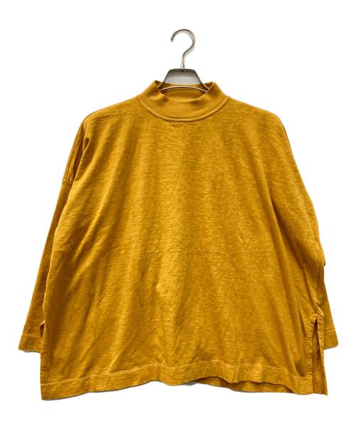 45R（フォーティファイブ・アール）45R (フォーティファイブ・アール) 天竺のヨックネックビッグスリットTシャツ イエロー サイズ:00 未使用品の古着・服飾アイテム