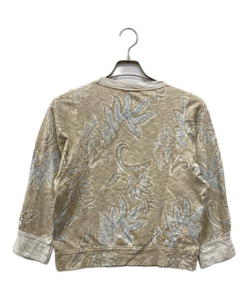 45R（フォーティファイブ・アール）45R (フォーティファイブ・アール) hayamAloha更紗のパフTシャツ ベージュ サイズ:2の古着・服飾アイテム