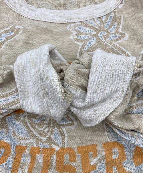 45R（フォーティファイブ・アール）45R (フォーティファイブ・アール) hayamAloha更紗のパフTシャツ ベージュ サイズ:2の古着・服飾アイテム