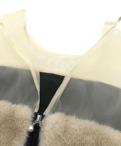 CELFORD（セルフォード）CELFORD (セルフォード) HANAE MORI (ハナエモリ) ファードッキングフィット＆フレアドレス ブラック サイズ:38の古着・服飾アイテム