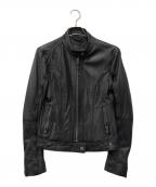 Harufハルフ）の古着「ラムレザーレザージャケット」｜ブラック
