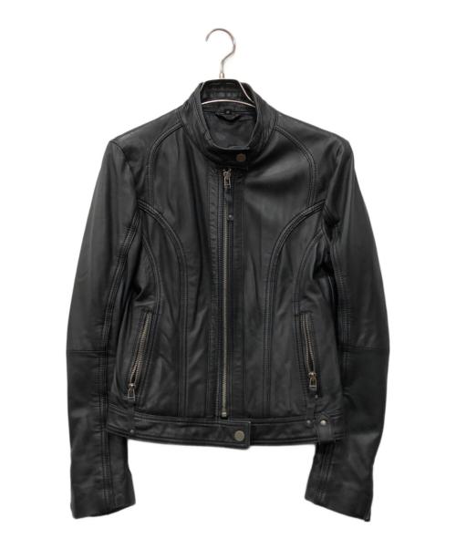 Haruf（ハルフ）Haruf (ハルフ) ラムレザーレザージャケット ブラック サイズ:36の古着・服飾アイテム