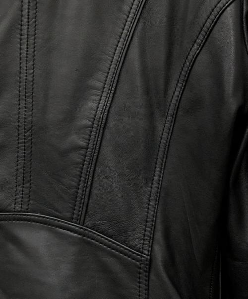 Haruf（ハルフ）Haruf (ハルフ) ラムレザーレザージャケット ブラック サイズ:36の古着・服飾アイテム