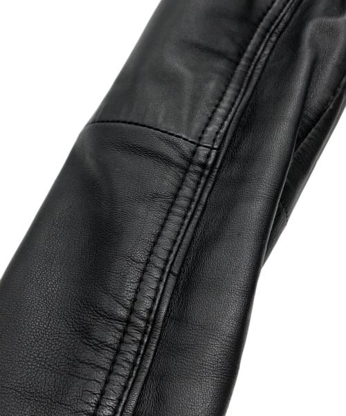 Haruf（ハルフ）Haruf (ハルフ) ラムレザーレザージャケット ブラック サイズ:36の古着・服飾アイテム