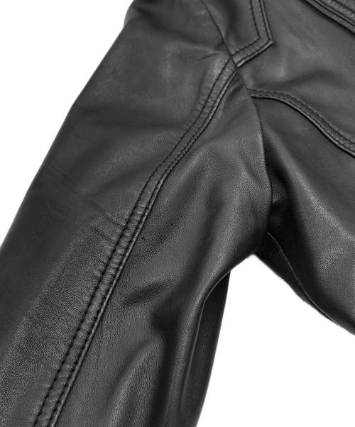 Haruf（ハルフ）Haruf (ハルフ) ラムレザーレザージャケット ブラック サイズ:36の古着・服飾アイテム