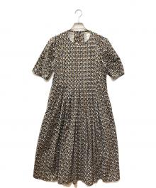 'S Max Mara（エスマックスマーラ）の古着「総柄ブラウスワンピース」｜ブラウン