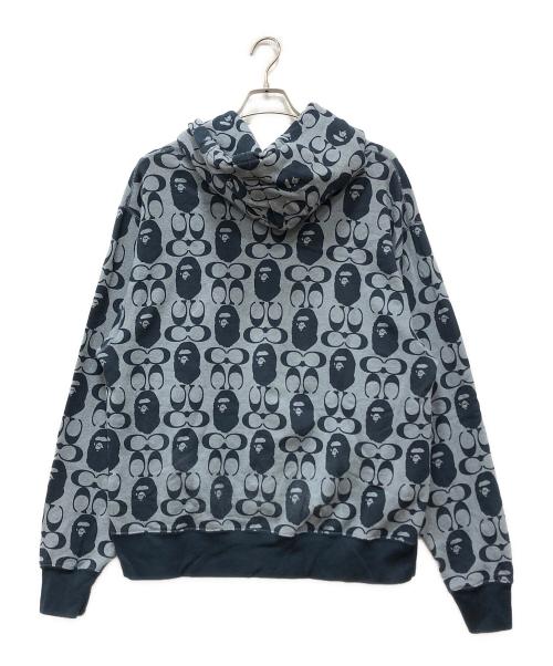 A BATHING APE（ア ベイシング エイプ）A BATHING APE (ア ベイシング エイプ) COACH (コーチ) シグネチャープルオーバーパーカー ネイビー サイズ:Lの古着・服飾アイテム