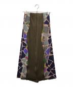 PLEATS PLEASEプリーツプリーズ）の古着「プリーツスカート」｜グリーン