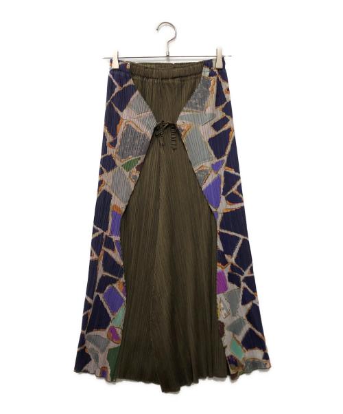 PLEATS PLEASE（プリーツプリーズ）PLEATS PLEASE (プリーツプリーズ) プリーツスカート グリーン サイズ:2の古着・服飾アイテム