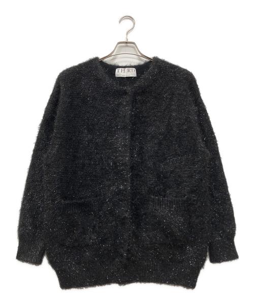 THIRD MAGAZINE（サードマガジン）THIRD MAGAZINE (サードマガジン) シャギーカーディガン ブラック サイズ:9の古着・服飾アイテム