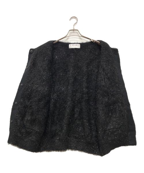 THIRD MAGAZINE（サードマガジン）THIRD MAGAZINE (サードマガジン) シャギーカーディガン ブラック サイズ:9の古着・服飾アイテム