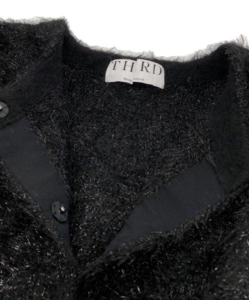 THIRD MAGAZINE（サードマガジン）THIRD MAGAZINE (サードマガジン) シャギーカーディガン ブラック サイズ:9の古着・服飾アイテム
