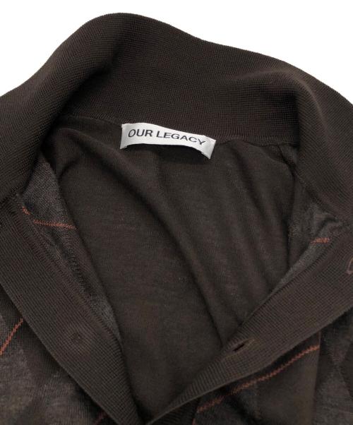 OUR LEGACY（アワーレガシー）OUR LEGACY (アワーレガシー) EVENING POLO CARDIGANS ブラウン サイズ:48の古着・服飾アイテム