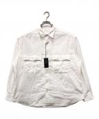 Porter Classicポータークラシック）の古着「ROLL UP ORGANIC CORDUROY SHIRT」｜ホワイト