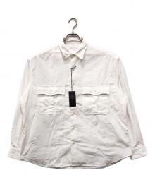 Porter Classic（ポータークラシック）の古着「ROLL UP ORGANIC CORDUROY SHIRT」｜ホワイト