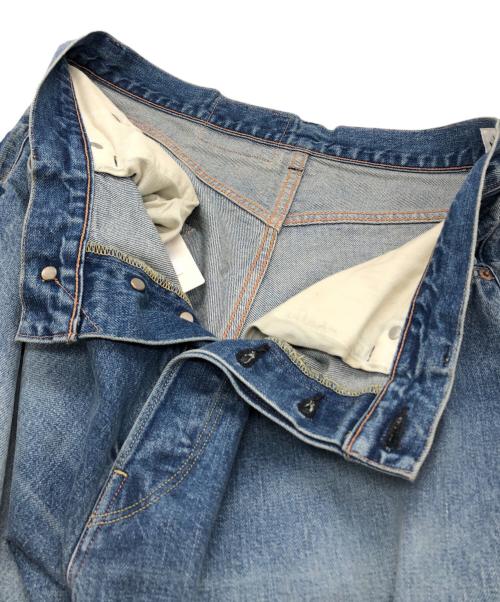 blurhms ROOTSTOCK（ブラームスルーツストック）blurhms ROOTSTOCK (ブラームスルーツストック) 13.5oz Denim Pants Wide -USED- インディゴ サイズ:3の古着・服飾アイテム