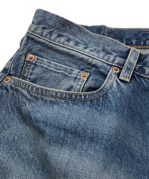 blurhms ROOTSTOCK（ブラームスルーツストック）blurhms ROOTSTOCK (ブラームスルーツストック) 13.5oz Denim Pants Wide -USED- インディゴ サイズ:3の古着・服飾アイテム