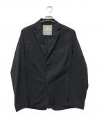 LARDINIラルディーニ）の古着「スナップ2Bテーラードナイロンジャケット」｜ブラック