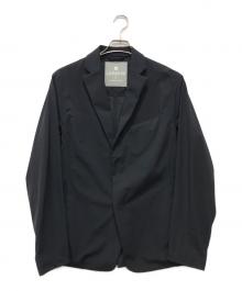 LARDINI（ラルディーニ）の古着「スナップ2Bテーラードナイロンジャケット」｜ブラック