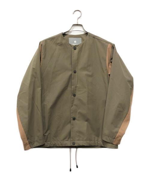 LARDINI（ラルディーニ）LARDINI (ラルディーニ) ノーカラージャケット ブラウン サイズ:Mの古着・服飾アイテム